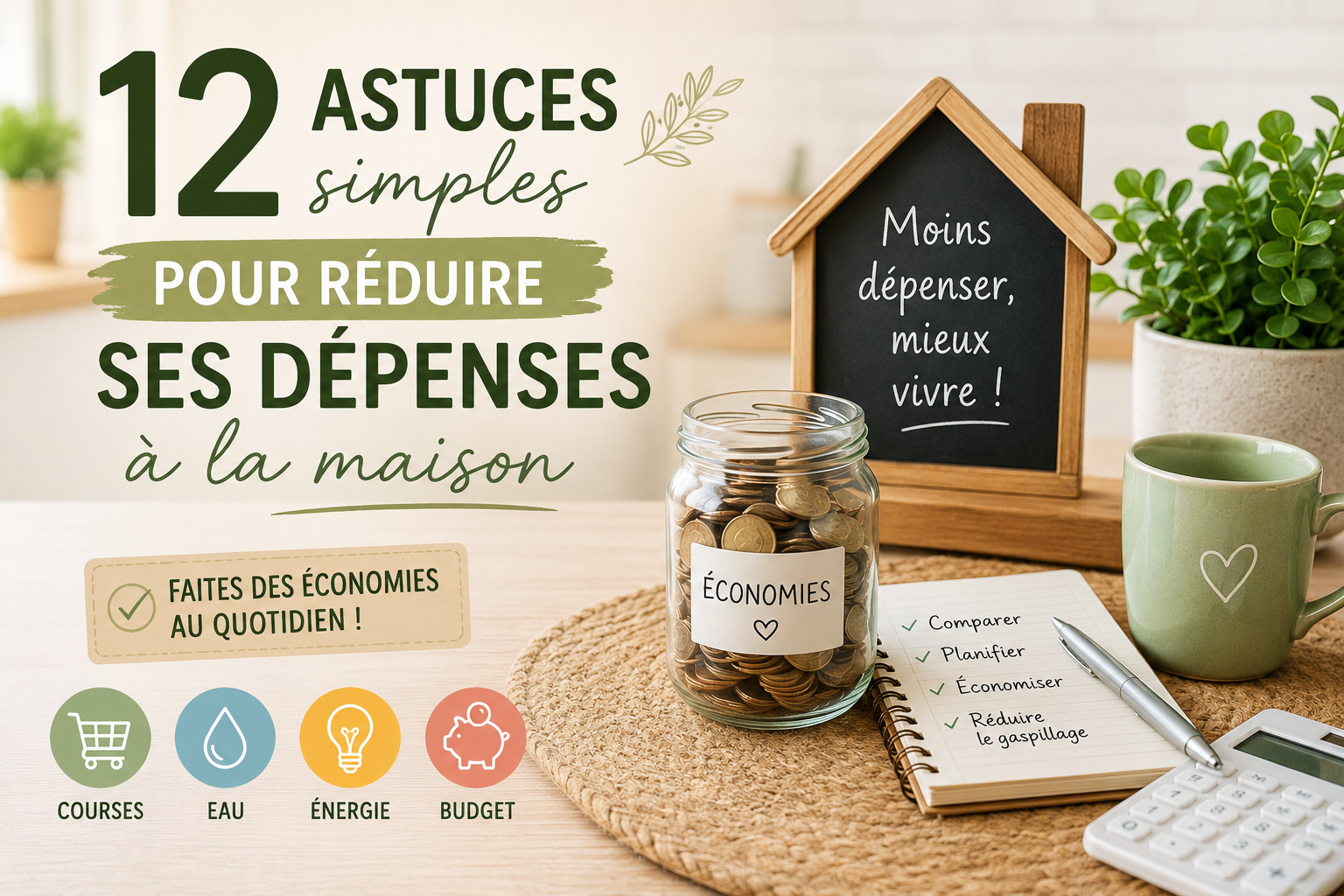 12 astuces simples pour réduire ses dépenses à la maison